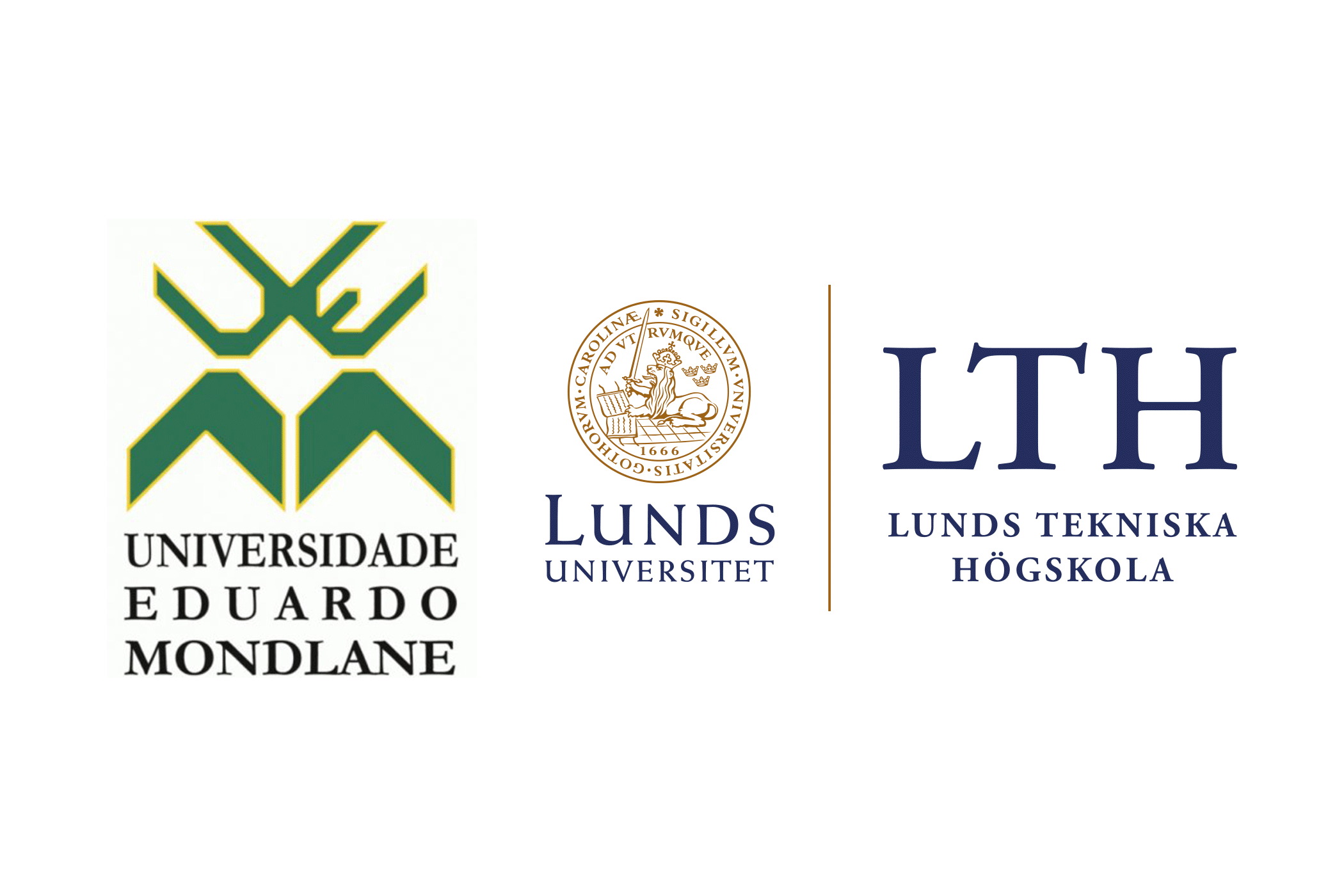 Universidade Eduardo Mondlane och LTH:s logotyper.