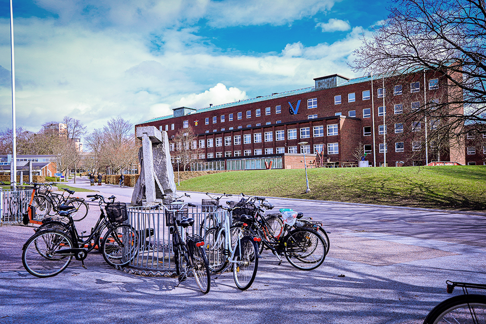 The LTH campus and the V-building. Photo.