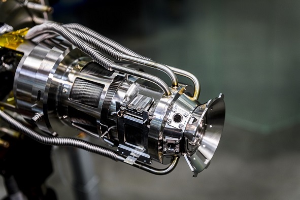 Technical thing in metal. Photo.