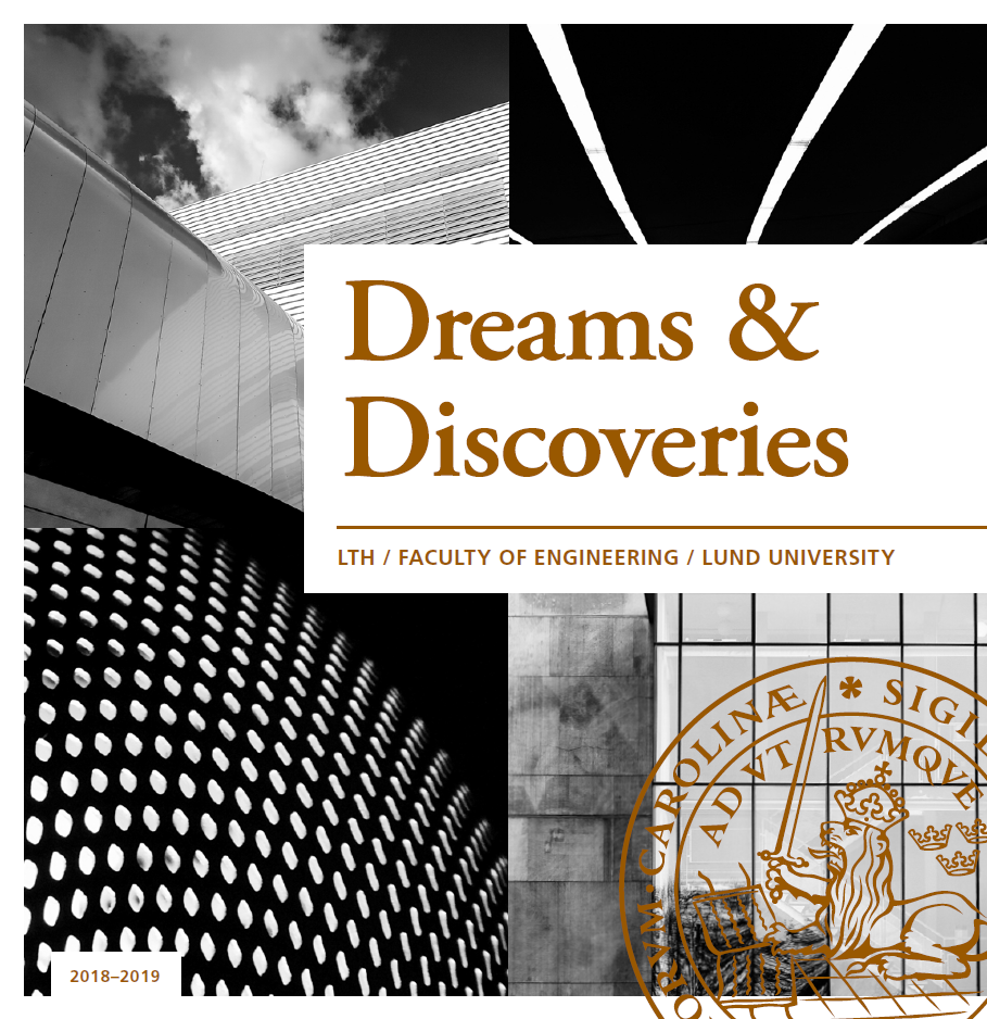 Cover of the brochure Dreams and Discoveries. Photo.