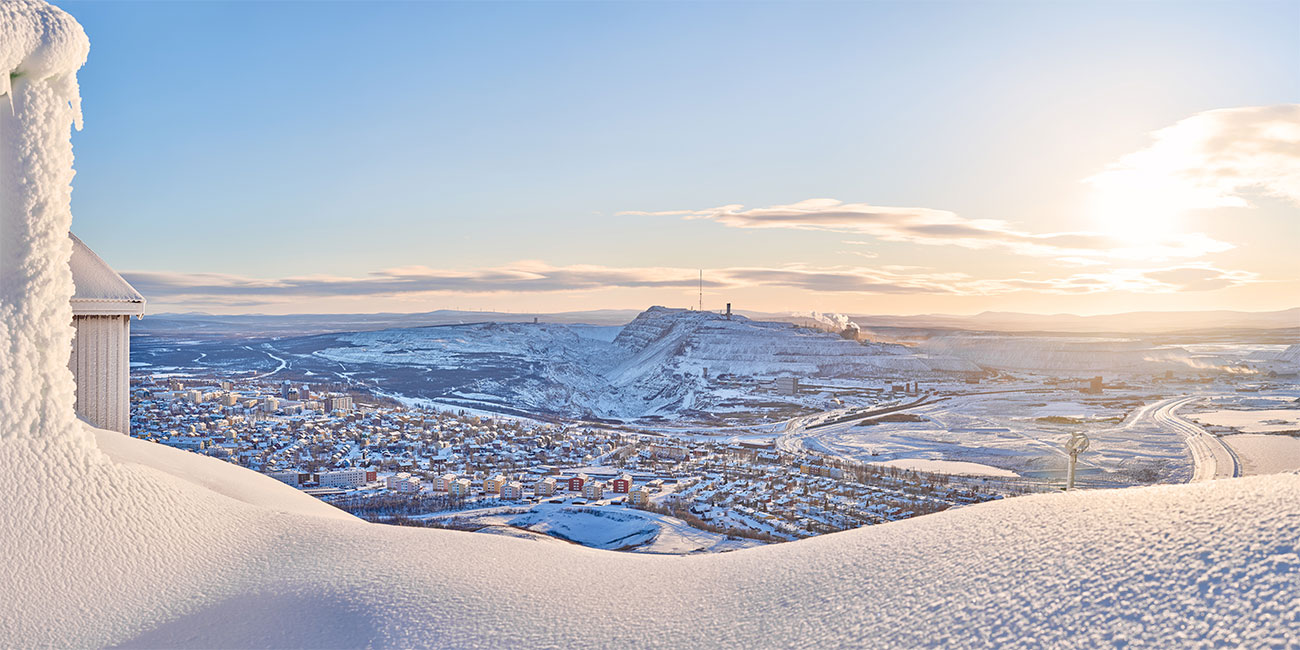 Foto på järnmalmsgruvan i Kiruna