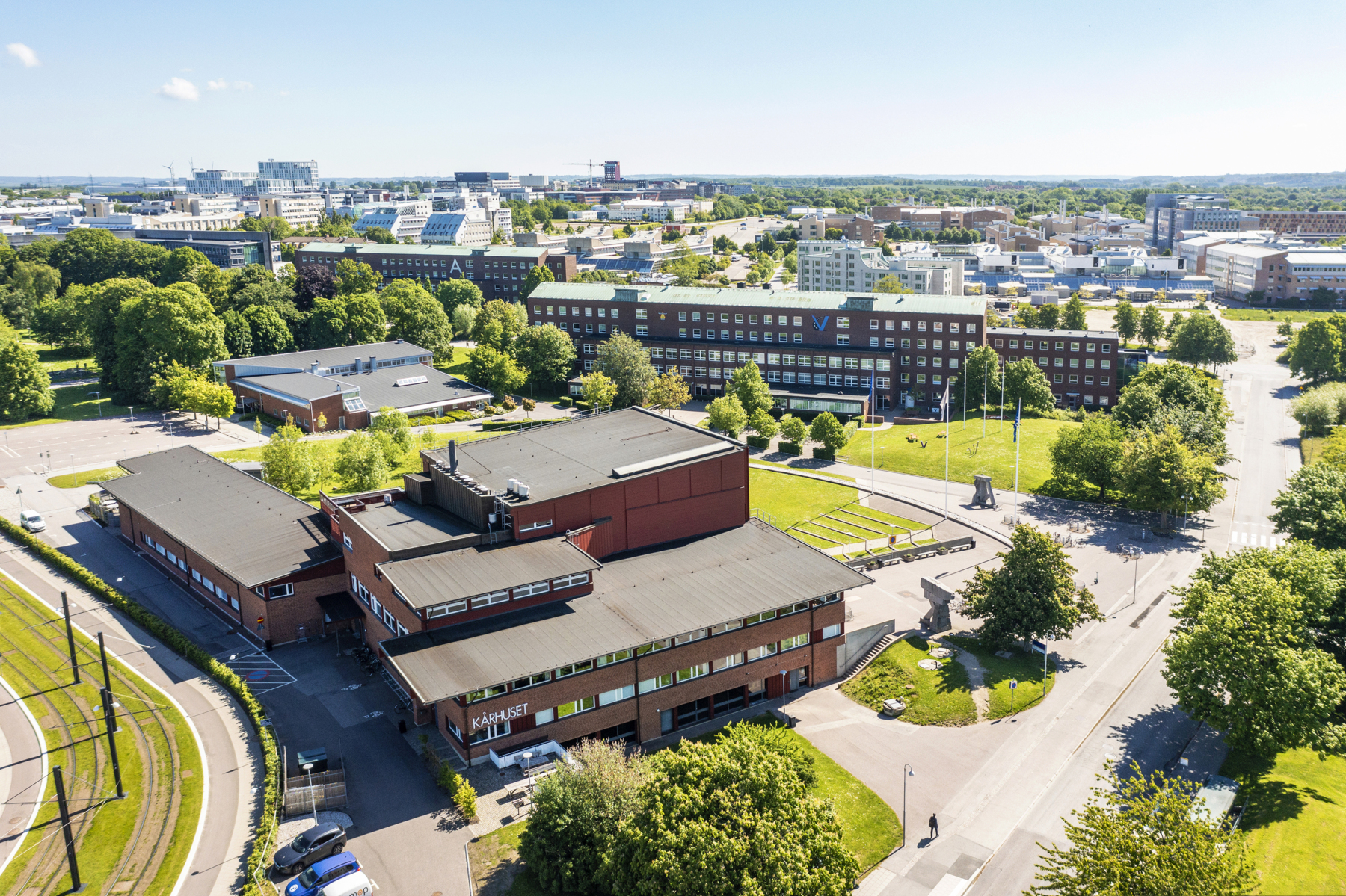 Air photo of LTH's campus.