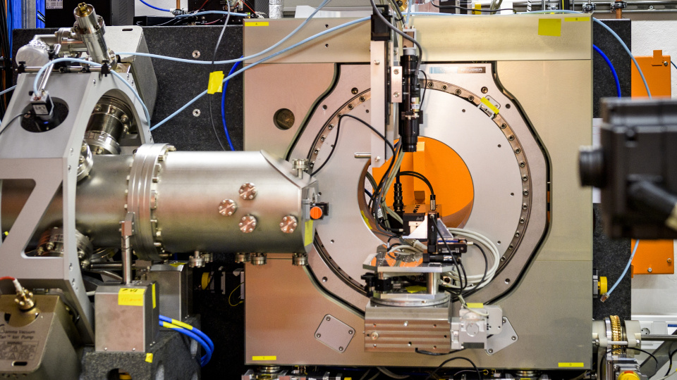 Interiör från Max IV vid strålröret Nanomax. Foto.