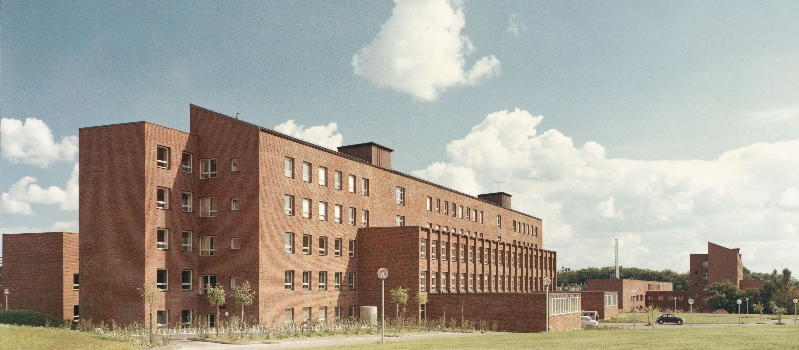 Buildings on LTH campus during the 60's. Photo.