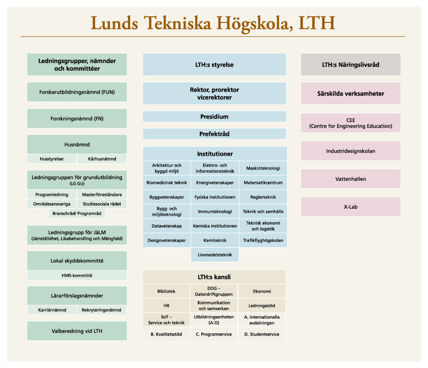 Organisationsschema. Bild.