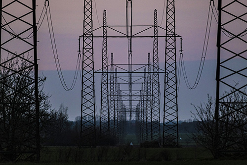 Power lines. Photo.