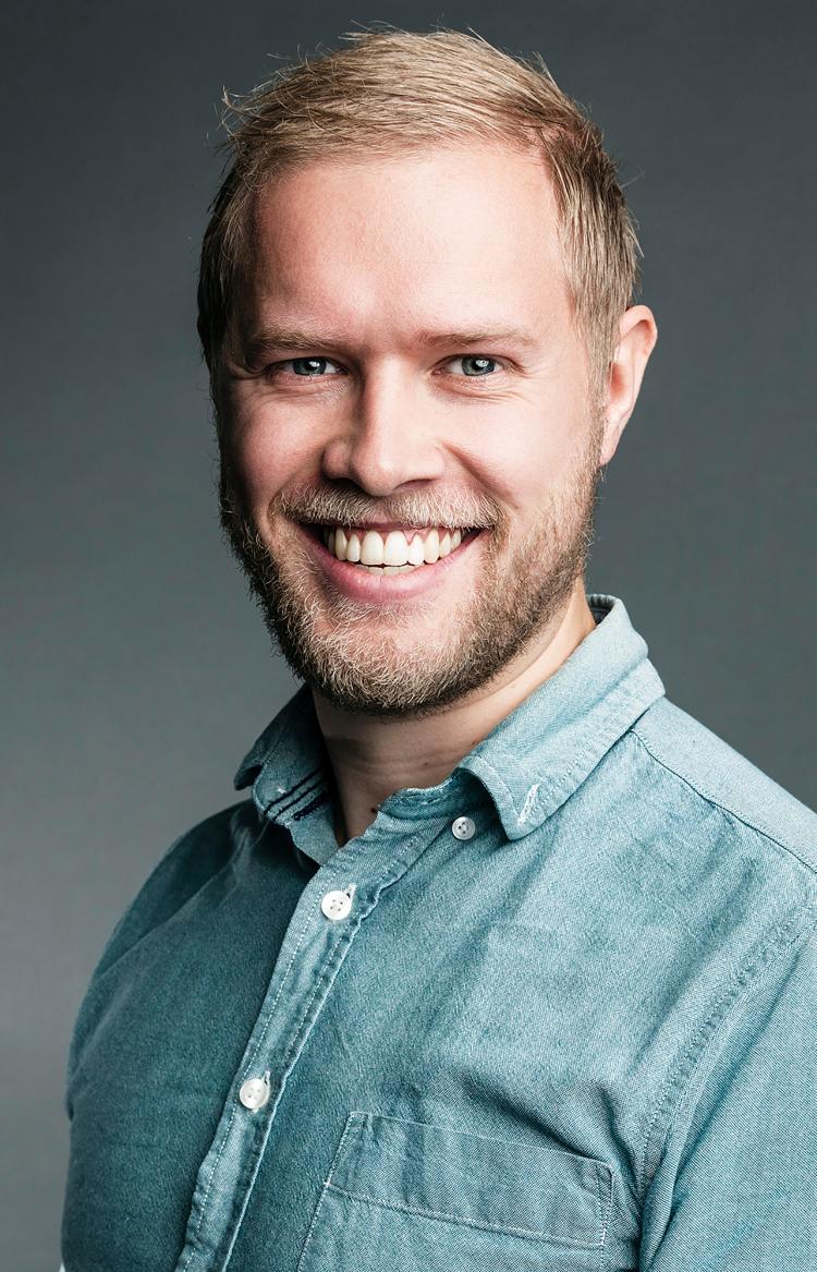 Gustav Bäck. Porträtt.