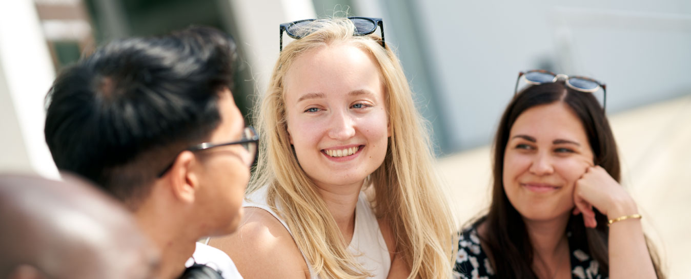 Students laughing. Photo: Johan Persson