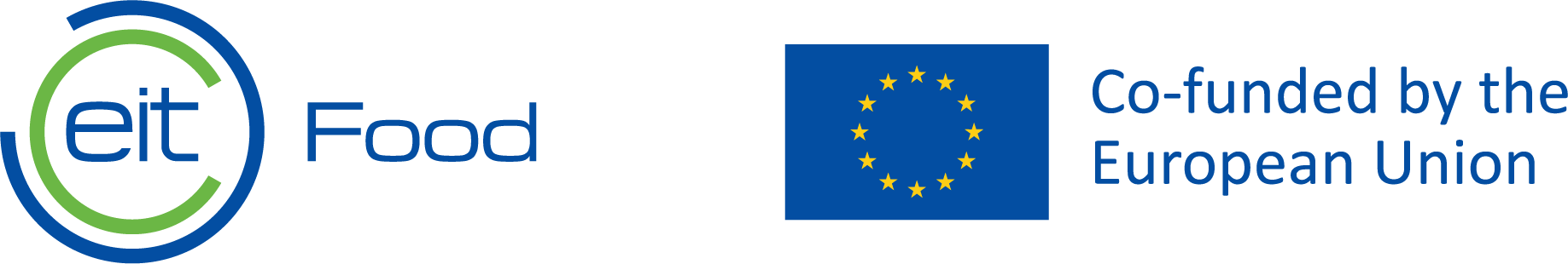 EIT food and EU logo. Illustration.